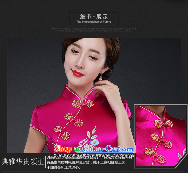 Hillo XILUOSHA) Lisa (sepia qipao long qipao autumn ritual of Sau San Chinese cheongsam dress brides mother bows services 2015 New Red M pictures, better prices, brand platters! The elections are supplied in the national character of distribution, so action, buy now enjoy more preferential! As soon as possible.