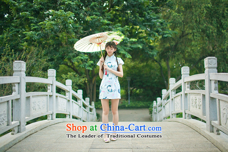 Energy Tifi Li qipao female adolescents kitten alike stamp qipao short skirt) Video Thin provision for doubtful debts of Sau San Li soft-mei card prey on the system , sweet short skirts picture color S picture, prices, brand platters! The elections are supplied in the national character of distribution, so action, buy now enjoy more preferential! As soon as possible.