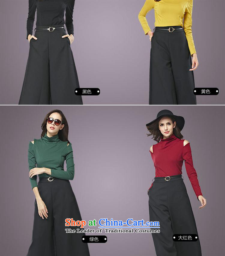 Secretary for autumn and winter clothing *2015 involved long-sleeved T-shirt, forming a solid color shirt Sau San high collar Sau San wild T-shirt bare shoulders sleek and sexy women are Code Red Picture, prices, brand platters! The elections are supplied in the national character of distribution, so action, buy now enjoy more preferential! As soon as possible.