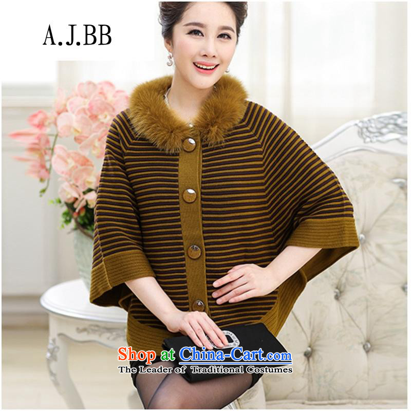 Secretary for autumn and winter clothing *2015 involving new middle-aged women knitted shirts shawl cardigan bats with large relaxd mother sweater jacket and color XXXL,A.J.BB,,, shopping on the Internet