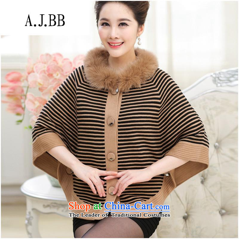 Secretary for autumn and winter clothing *2015 involving new middle-aged women knitted shirts shawl cardigan bats with large relaxd mother sweater jacket and color XXXL,A.J.BB,,, shopping on the Internet