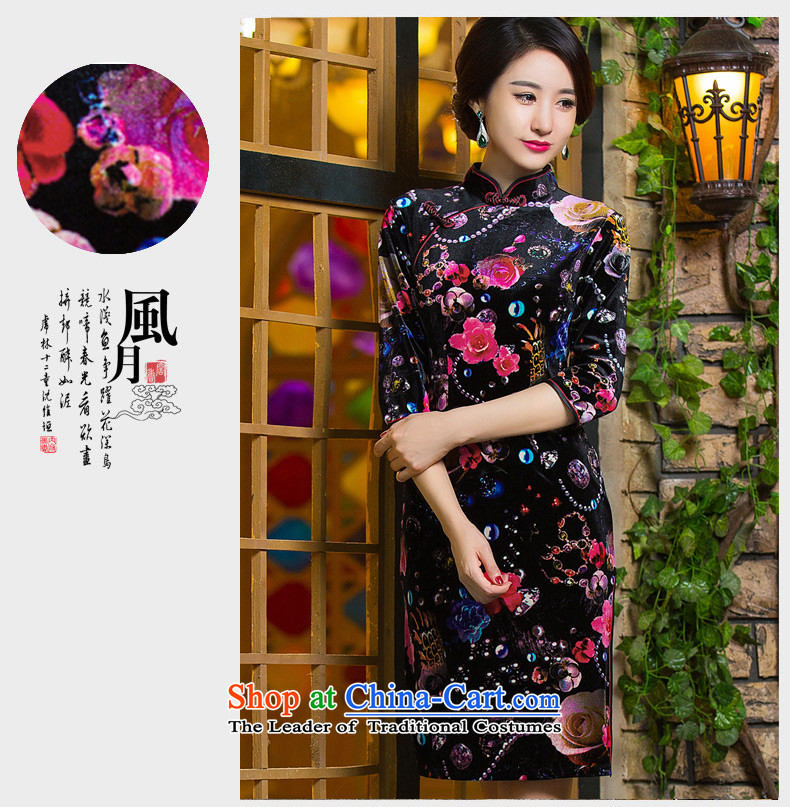 The Welcome Cayman 2015 retro 歆 cheongsam dress autumn load scouring pads in the mother older cheongsam dress new improved qipao 7 Cuff Color Picture M pictures QD297, prices, brand platters! The elections are supplied in the national character of distribution, so action, buy now enjoy more preferential! As soon as possible.