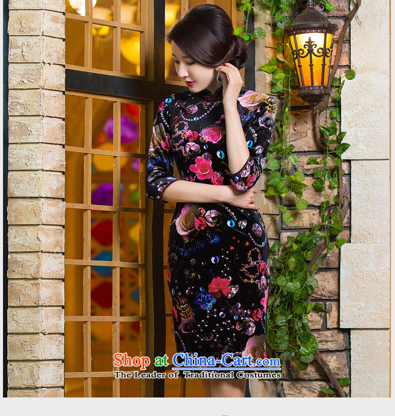 The Welcome Cayman 2015 retro 歆 cheongsam dress autumn load scouring pads in the mother older cheongsam dress new improved qipao 7 Cuff Color Picture M pictures QD297, prices, brand platters! The elections are supplied in the national character of distribution, so action, buy now enjoy more preferential! As soon as possible.