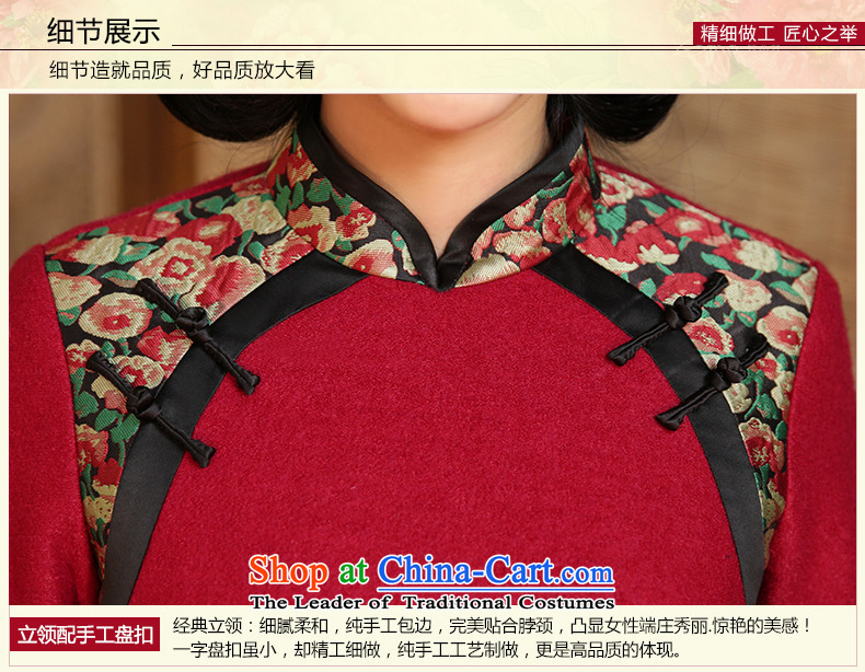 Chinese Classic long-sleeved gross be Serb cheongsam dress autumn and winter day-to improve the stylish and elegant Chinese Female dress Sau San Red S picture, prices, brand platters! The elections are supplied in the national character of distribution, so action, buy now enjoy more preferential! As soon as possible.
