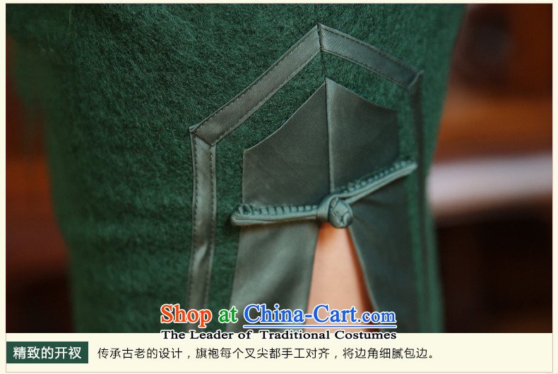 China Ethnic classic retro improved long long-sleeved republic of korea cheongsam dress Fall/Winter Collections temperament Ms. daily qipao Army Green - 15 days pre-sale prices, pictures, M brand platters! The elections are supplied in the national character of distribution, so action, buy now enjoy more preferential! As soon as possible.