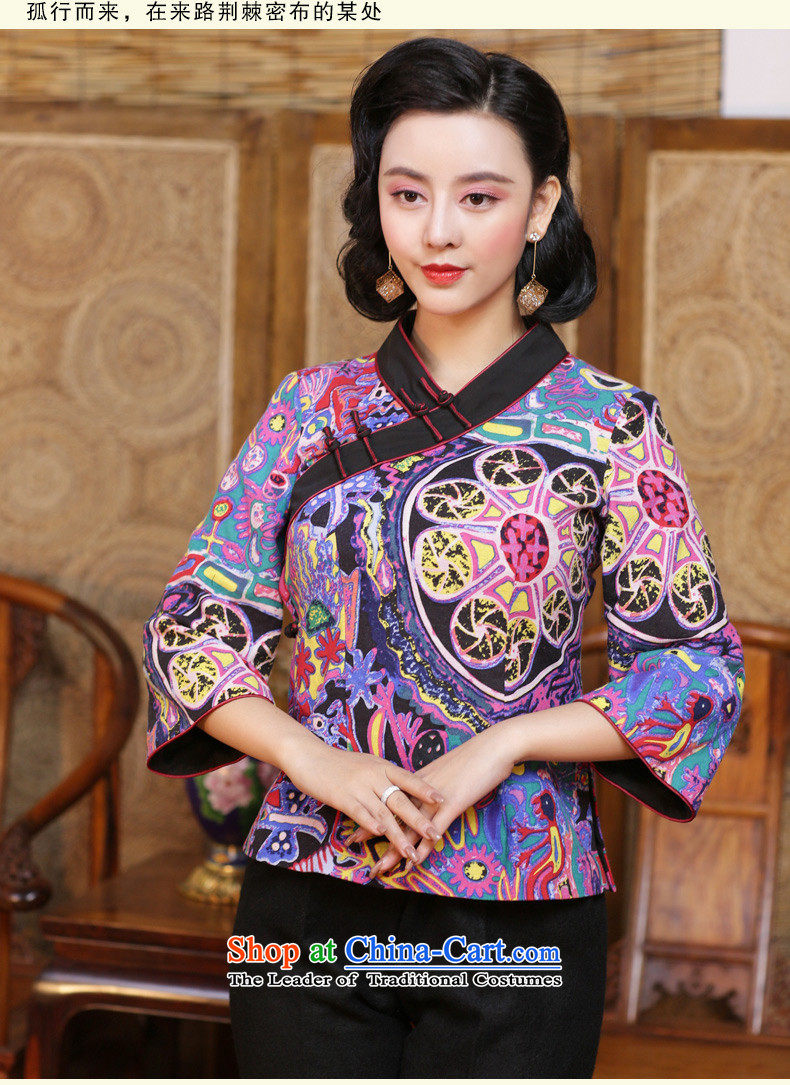China Tang dynasty Classic ethnic Han-female qipao Chinese clothing long-sleeved T-shirt of the Republic of Korea 2015 autumn wind load China wind suit - 15 days pre-sale S pictures, prices, brand platters! The elections are supplied in the national character of distribution, so action, buy now enjoy more preferential! As soon as possible.