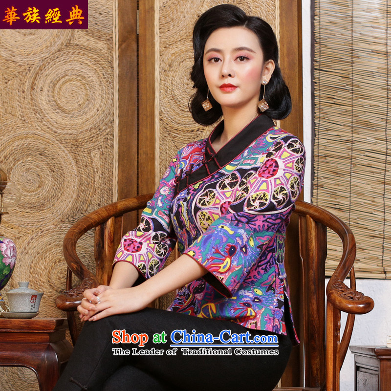 China Tang dynasty Classic ethnic Han-female qipao Chinese clothing long-sleeved T-shirt of the Republic of Korea 2015 autumn wind load China wind suit - 15 days pre-sale S, China Ethnic Classic (HUAZUJINGDIAN) , , , shopping on the Internet