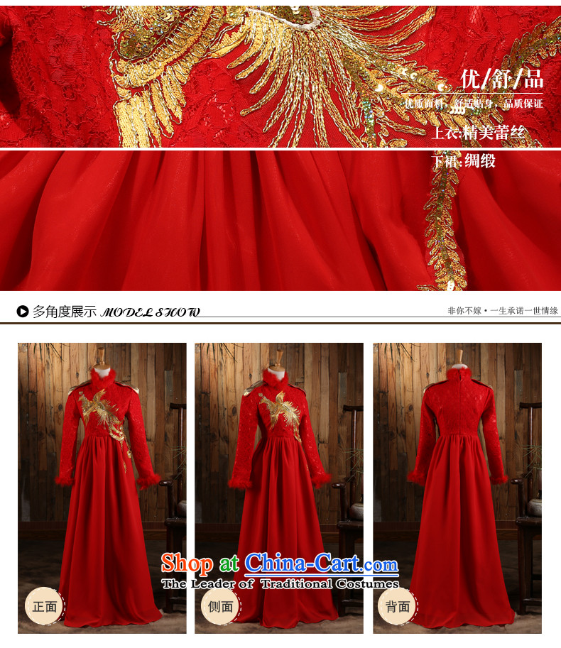 You do not marry non-Top Loin of large numbers of pregnant women serving thickened the bride bows of winter clothing long-sleeved qipao retro lace long wedding dress red clip cotton long 5XL picture, prices, brand platters! The elections are supplied in the national character of distribution, so action, buy now enjoy more preferential! As soon as possible.