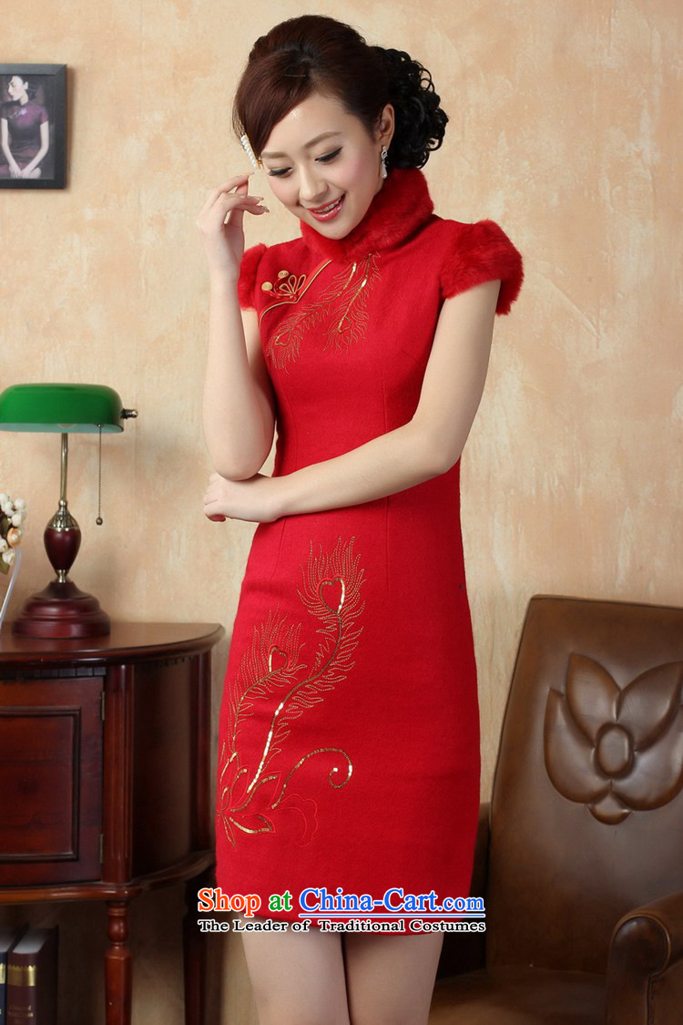 In accordance with the improved Chinese women's fuser dresses ethnic Classic tray clip short of Sau San Tong replacing old winter qipao /Y0020# RED XL Photo, prices, brand platters! The elections are supplied in the national character of distribution, so action, buy now enjoy more preferential! As soon as possible.
