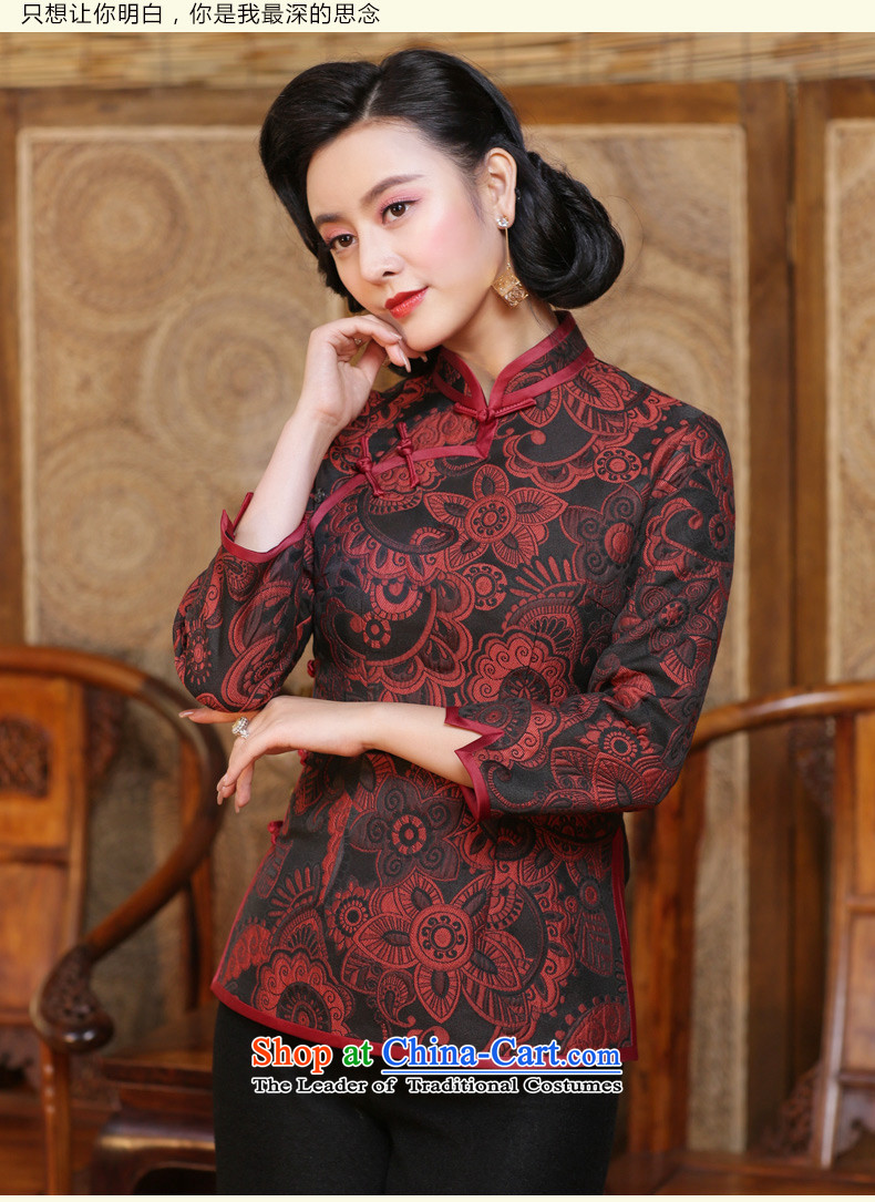 China-Tang dynasty Classic Chinese republic of korea wind jacket qipao Han-Ms. ancient China wind long-sleeved blouses and fall inside - pre-sale suit 15 days XXL picture, prices, brand platters! The elections are supplied in the national character of distribution, so action, buy now enjoy more preferential! As soon as possible.
