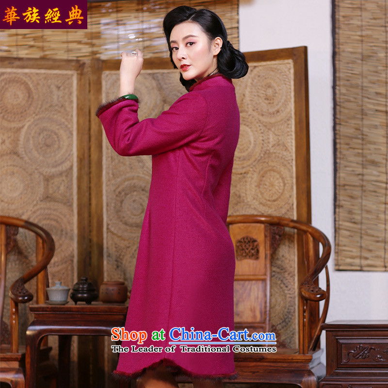 China Ethnic classic autumn and winter? long-sleeved qipao gross 2015 new improved daily elegant beauty fashion thick red S, China ethnic women (HUAZUJINGDIAN Classic) , , , shopping on the Internet