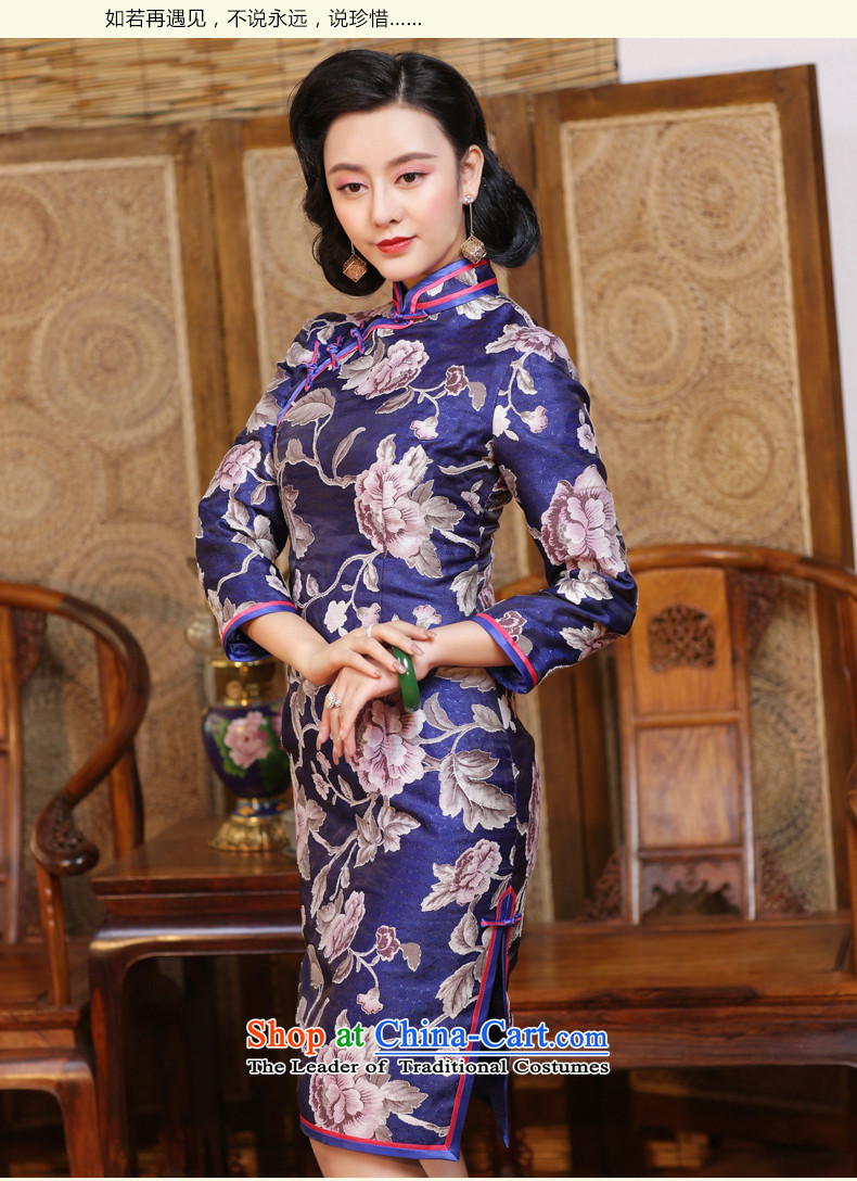 China Ethnic classic winter cotton waffle long-sleeved qipao folder skirt fashion of the Republic of Korea cheongsam dress improved elegant floral - Pre-Sau San placing 15 days M picture, prices, brand platters! The elections are supplied in the national character of distribution, so action, buy now enjoy more preferential! As soon as possible.