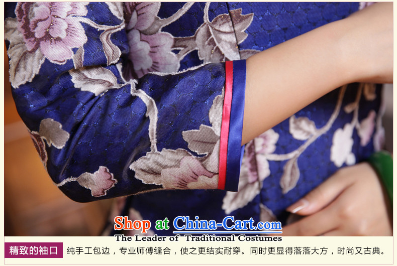 China Ethnic classic winter cotton waffle long-sleeved qipao folder skirt fashion of the Republic of Korea cheongsam dress improved elegant floral - Pre-Sau San placing 15 days M picture, prices, brand platters! The elections are supplied in the national character of distribution, so action, buy now enjoy more preferential! As soon as possible.
