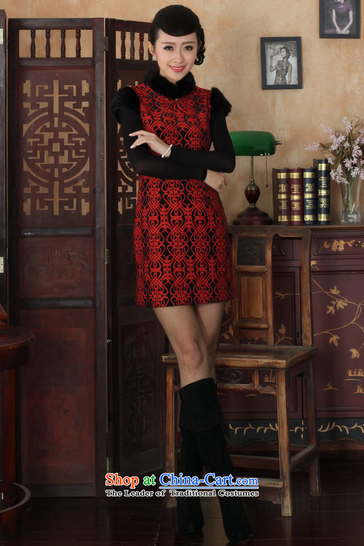 In accordance with the fuser retro ethnic Chinese improved women's Mock-neck stitching short, Sau San Tong replacing old winter qipao /Y0024# Figure 2XL Photo, prices, brand platters! The elections are supplied in the national character of distribution, so action, buy now enjoy more preferential! As soon as possible.