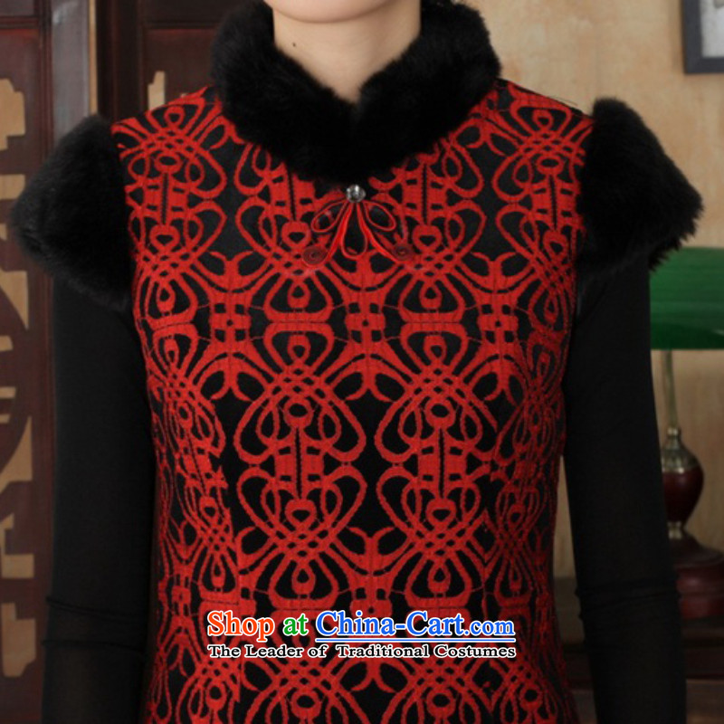 In accordance with the fuser retro ethnic Chinese improved women's Mock-neck stitching short, Sau San Tong replacing old winter qipao /Y0024# 2XL, figure in accordance with the fuser has been pressed shopping on the Internet