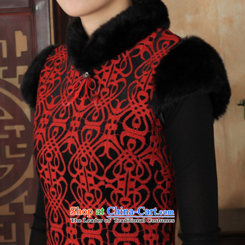 In accordance with the fuser retro ethnic Chinese improved women's Mock-neck stitching short, Sau San Tong replacing old winter qipao /Y0024# 2XL, figure in accordance with the fuser has been pressed shopping on the Internet