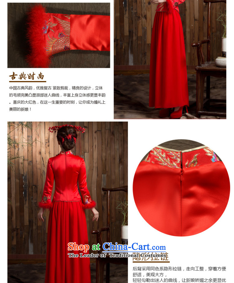 2015 new drink service long long-sleeved retro winter red thick Chinese wedding dress bridal dresses red XL Photo, prices, brand platters! The elections are supplied in the national character of distribution, so action, buy now enjoy more preferential! As soon as possible.