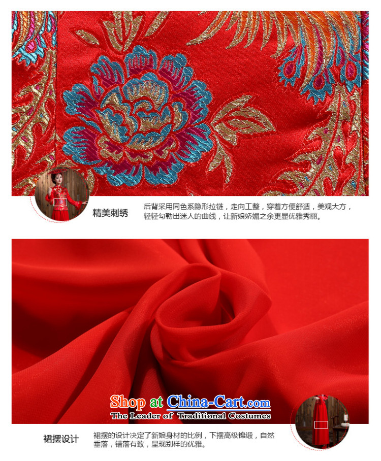2015 new drink service long long-sleeved retro winter red thick Chinese wedding dress bridal dresses red XL Photo, prices, brand platters! The elections are supplied in the national character of distribution, so action, buy now enjoy more preferential! As soon as possible.
