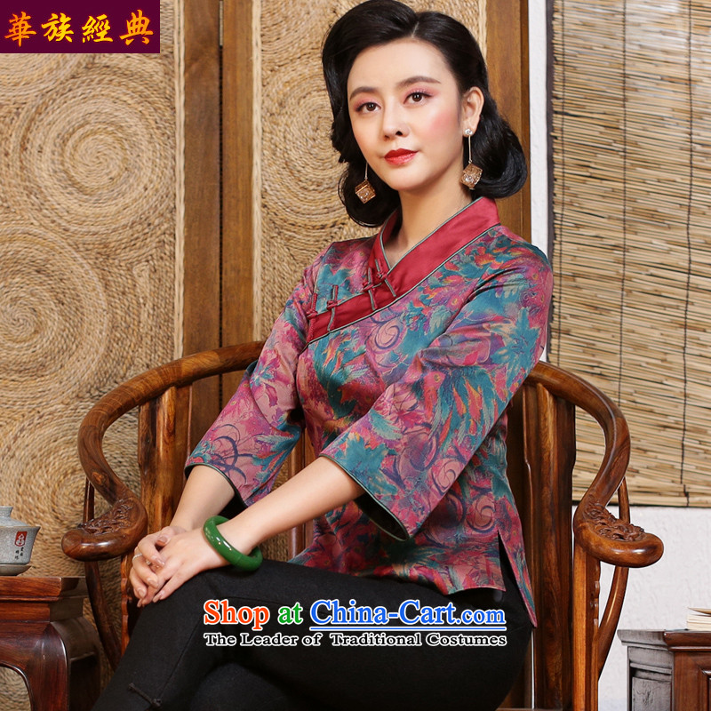 Chinese Classic cheongsam shirt clip-cotton Ms. Tang Dynasty Chinese improved Han-Republic of Korea 2015 autumn and winter coat wind load suit - 15 days pre-sale?L