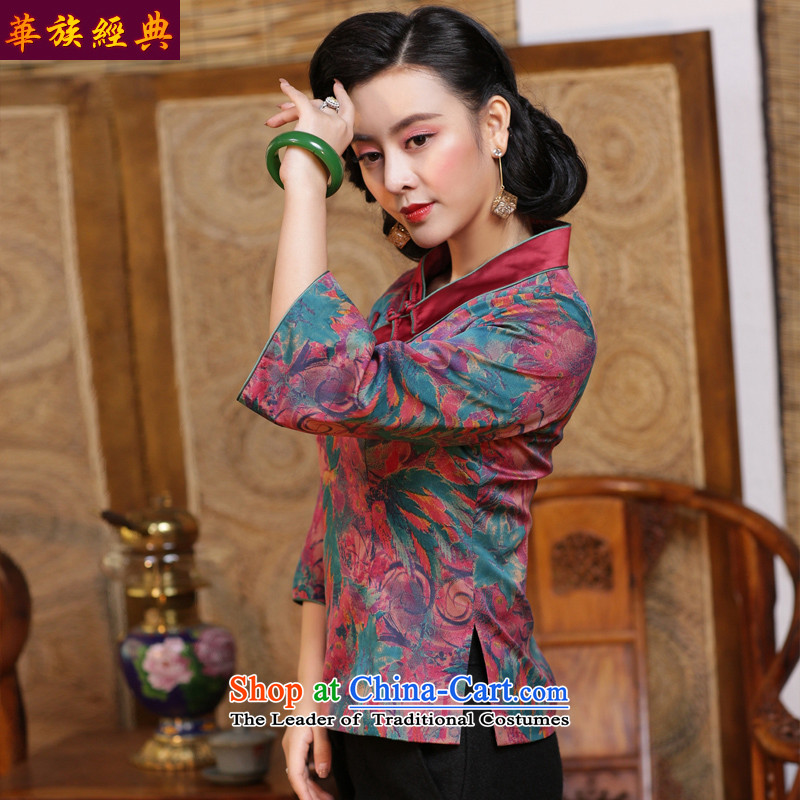 Chinese Classic cheongsam shirt clip-cotton Ms. Tang Dynasty Chinese improved Han-Republic of Korea wind cotton jacquard yarn Fall/Winter Collections 2015 - Pre-sale 15 days , L, ethnic Chinese Classic (HUAZUJINGDIAN) , , , shopping on the Internet