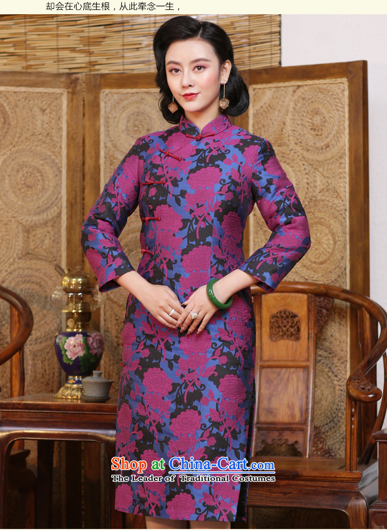 China ethnic Chinese in long-sleeved Long Classic of daily Sau San retro cheongsam dress of autumn and winter wind of the Republic of Korea - pre-sale elegant floral XXXL 15 days pictures, prices, brand platters! The elections are supplied in the national character of distribution, so action, buy now enjoy more preferential! As soon as possible.