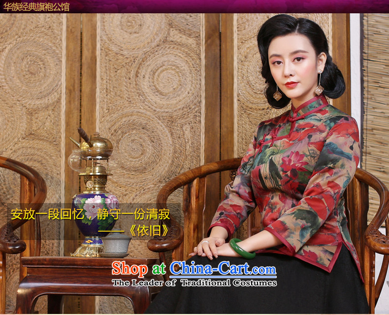 Chinese Classic cheongsam shirt clip-cotton Ms. Tang Dynasty Chinese improved Han-Republic of Korea 2015 autumn and winter coat wind load suit - 15 days pre-sale prices, pictures, M brand platters! The elections are supplied in the national character of distribution, so action, buy now enjoy more preferential! As soon as possible.