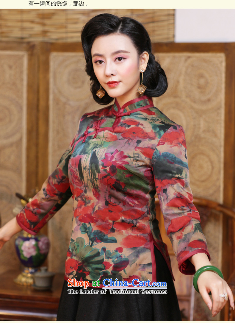 Chinese Classic cheongsam shirt clip-cotton Ms. Tang Dynasty Chinese improved Han-Republic of Korea 2015 autumn and winter coat wind load suit - 15 days pre-sale prices, pictures, M brand platters! The elections are supplied in the national character of distribution, so action, buy now enjoy more preferential! As soon as possible.