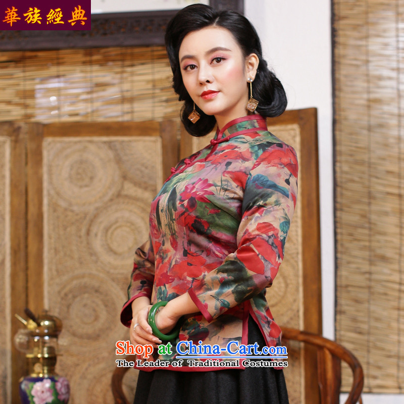 Chinese Classic cheongsam shirt clip-cotton Ms. Tang Dynasty Chinese improved Han-Republic of Korea wind cotton jacquard yarn Fall/Winter Collections 2015 - Pre-sale 15 days , M, China Ethnic Classic (HUAZUJINGDIAN) , , , shopping on the Internet