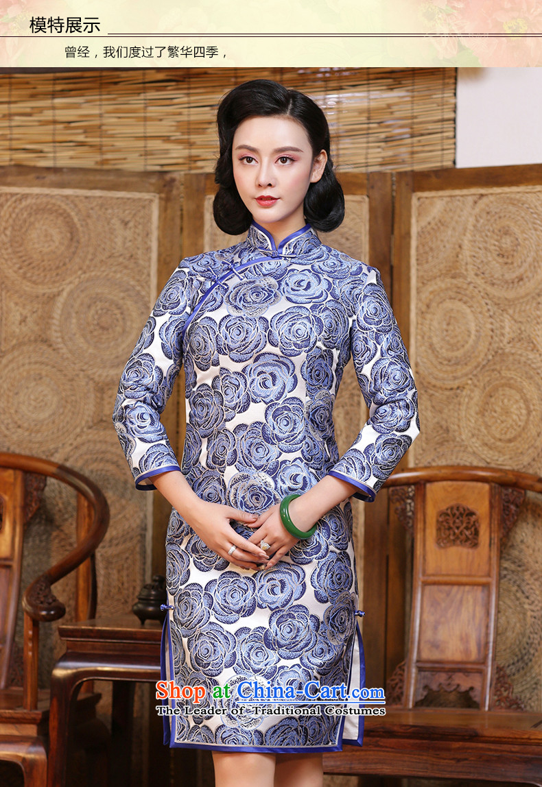 Chinese Classic autumn and winter day-to-day-long-sleeved Chinese cheongsam dress 2015 new improved large stylish retro female suit - 15 days pre-sale prices, pictures, XXXL brand platters! The elections are supplied in the national character of distribution, so action, buy now enjoy more preferential! As soon as possible.