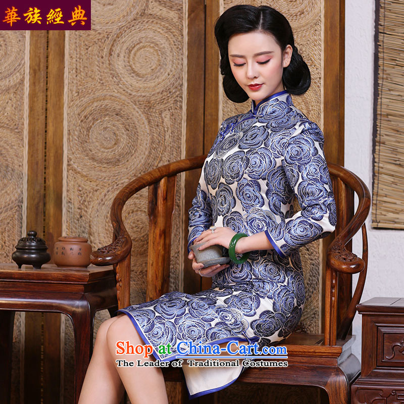 Chinese Classic autumn and winter day-to-day-long-sleeved Chinese cheongsam dress 2015 new improved large stylish retro female suit - 15 days pre-sale XXXL, Wah-Classic (HUAZUJINGDIAN) , , , shopping on the Internet