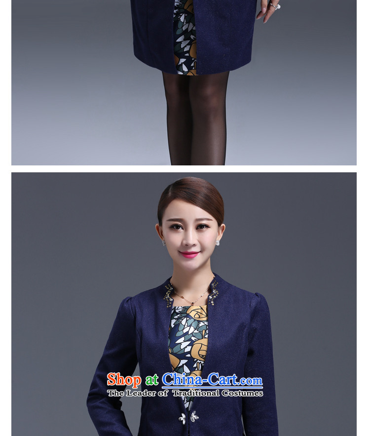 Memnarch 琊 Connie Shop 2015 autumn in new women's mom pack stamp stylish older sets of wool? blue skirt 4XL Photo, prices, brand platters! The elections are supplied in the national character of distribution, so action, buy now enjoy more preferential! As soon as possible.
