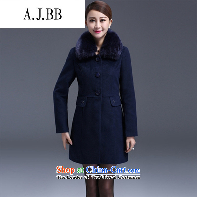 Memnarch 琊 Connie Shop 2015 autumn and winter in the new mother with gross for the elderly in the long wool Sau San wine red jacket? XXL,A.J.BB,,, shopping on the Internet