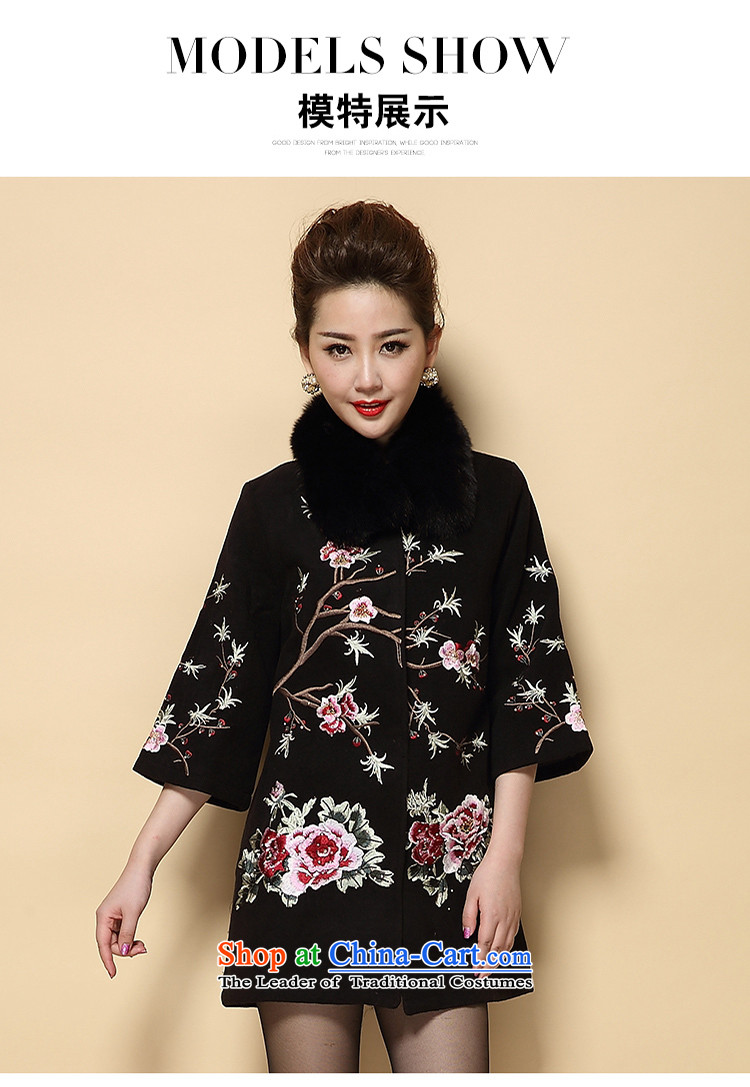 Memnarch 琊 Connie Shop 2015 winter new large middle-aged mother load over the medium to longer term embroidery embroidery gross black jacket 4XL pictures?, prices, brand platters! The elections are supplied in the national character of distribution, so action, buy now enjoy more preferential! As soon as possible.