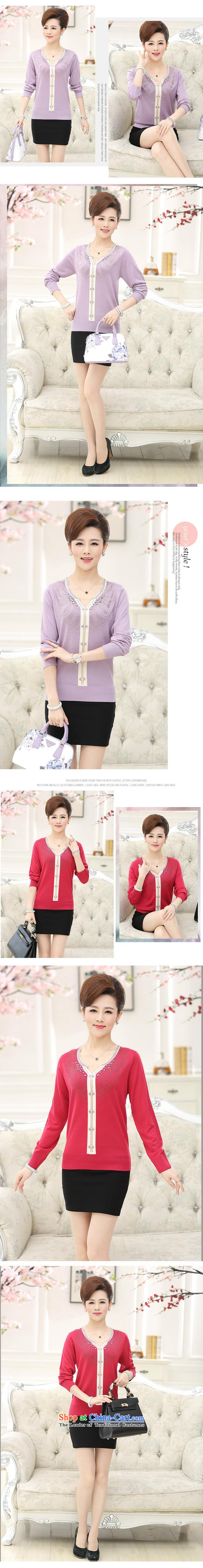 September female boutiques in older women's * autumn boxed long-sleeved T-shirt large load new fall mother ironing drill V-Neck Knitted Shirt large red 120 pictures, prices, brand platters! The elections are supplied in the national character of distribution, so action, buy now enjoy more preferential! As soon as possible.