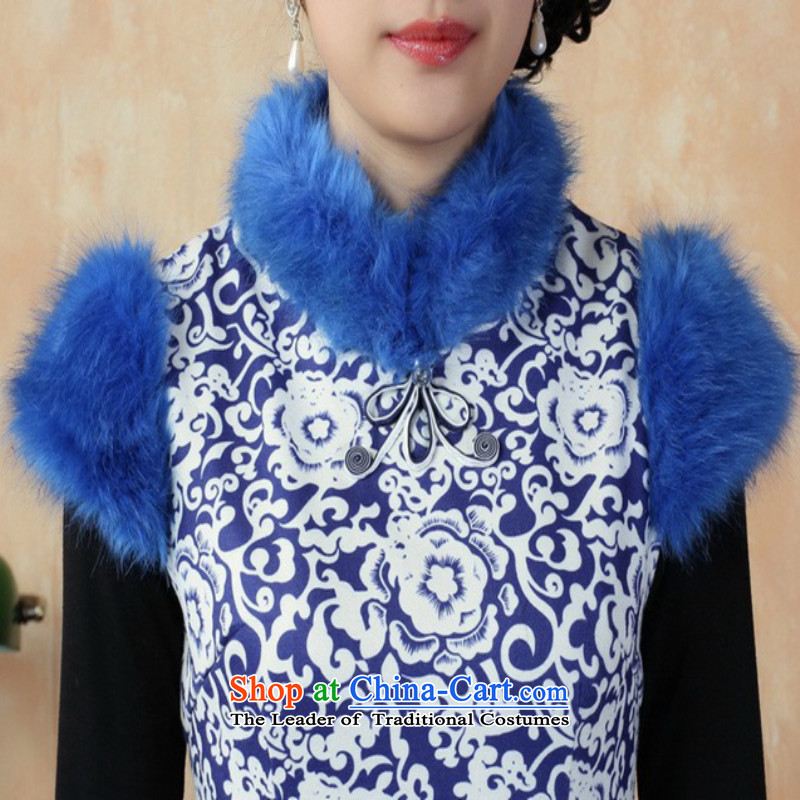 To Green, ethnic Chinese improved women's Mock-neck suit stitching short, Sau San Tong replacing old winter qipao /Y0018# figure can be green, L, , , , shopping on the Internet