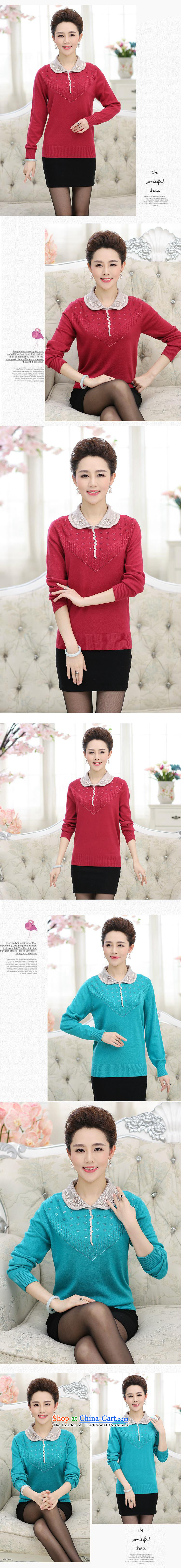 September Girl Store * new stylish simplicity to the elderly in the knitwear mother Dressed Dolls collar long-sleeved spell color diamond Sau San Sweater Western Red 115 pictures, prices, brand platters! The elections are supplied in the national character of distribution, so action, buy now enjoy more preferential! As soon as possible.
