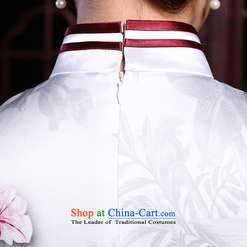 The Butterfly Lovers the summer and autumn of 2015 the new improved fashion, cuff cheongsam dress long Silk Cheongsam   retro figure M Butterfly Lovers , , , shopping on the Internet