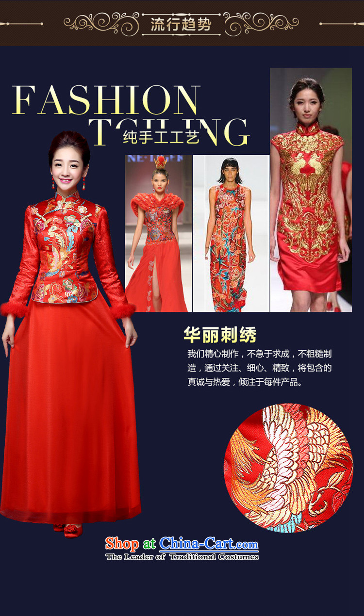 The new 2015 wedding dresses marriages CHINESE CHEONGSAM red long-serving drink wo service of autumn and winter female red S picture, prices, brand platters! The elections are supplied in the national character of distribution, so action, buy now enjoy more preferential! As soon as possible.