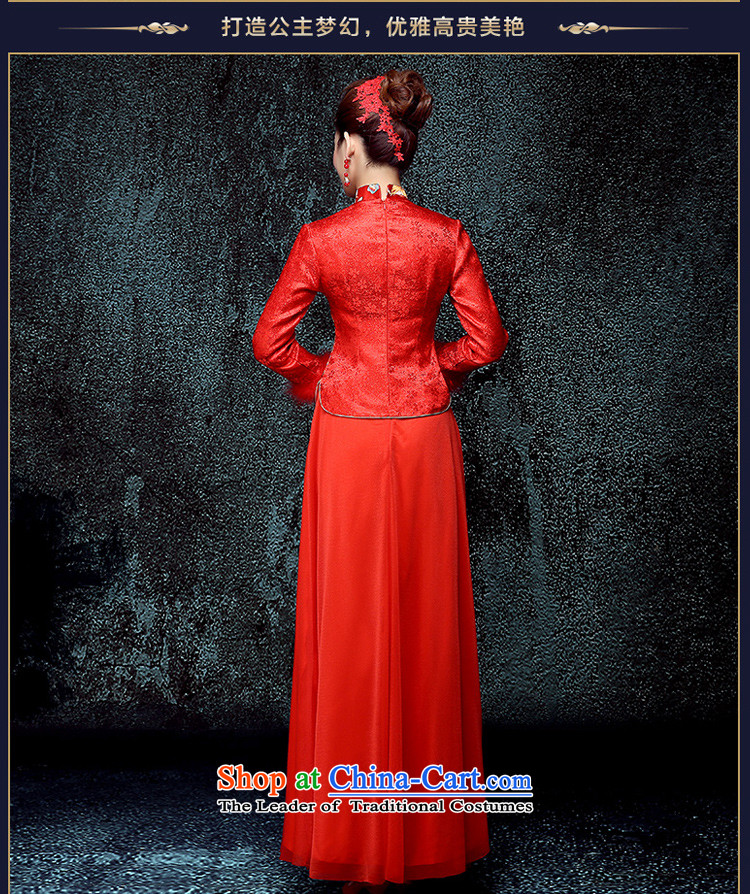 The new 2015 wedding dresses marriages CHINESE CHEONGSAM red long-serving drink wo service of autumn and winter female red S picture, prices, brand platters! The elections are supplied in the national character of distribution, so action, buy now enjoy more preferential! As soon as possible.