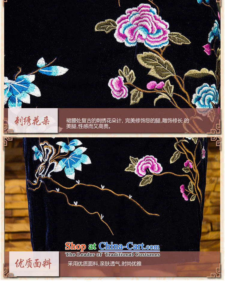 Mini-Princess Anne 2015 Fall/Winter Collections new moms with scouring pads in the skirt qipao Kim long-sleeved retro wedding SL01 black S picture, prices, brand platters! The elections are supplied in the national character of distribution, so action, buy now enjoy more preferential! As soon as possible.