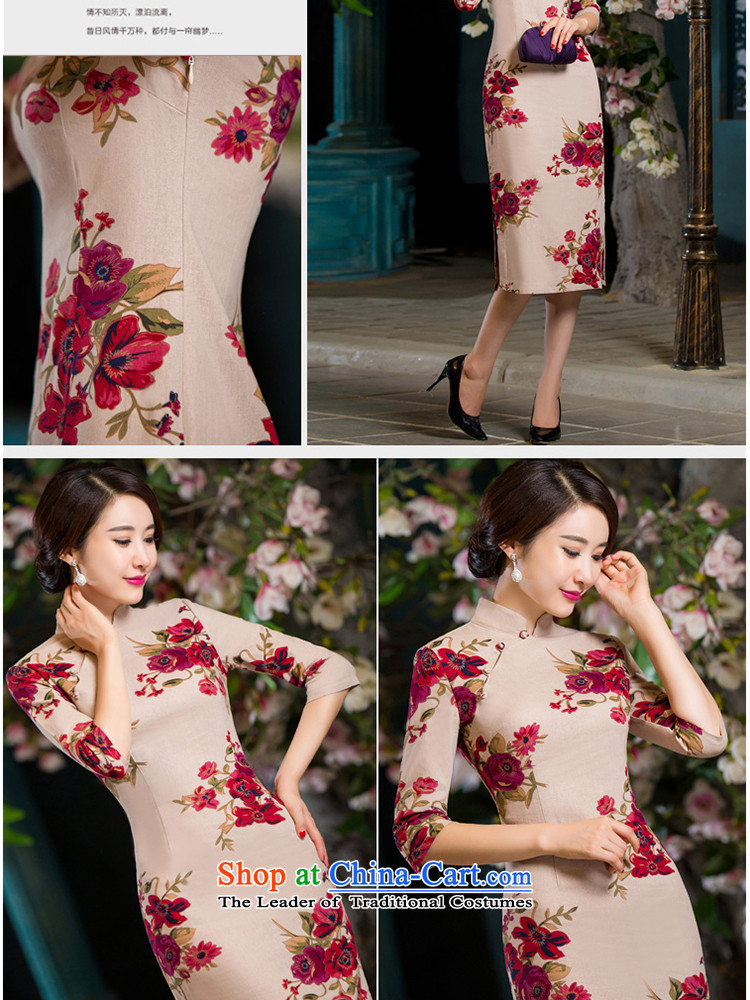 Mini-Princess Anne 2015 Fall/Winter Collections of nostalgia for the new graphics in thin cuff Sau San larger linen long skirt SL02 qipao Samui red 3XL picture, prices, brand platters! The elections are supplied in the national character of distribution, so action, buy now enjoy more preferential! As soon as possible.