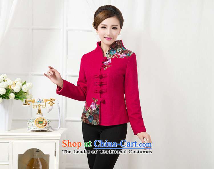 In the number of older women's jacket large load mother long-sleeved T-shirt? gross embroidered collar of autumn and winter new better red hair? L picture, prices, brand platters! The elections are supplied in the national character of distribution, so action, buy now enjoy more preferential! As soon as possible.