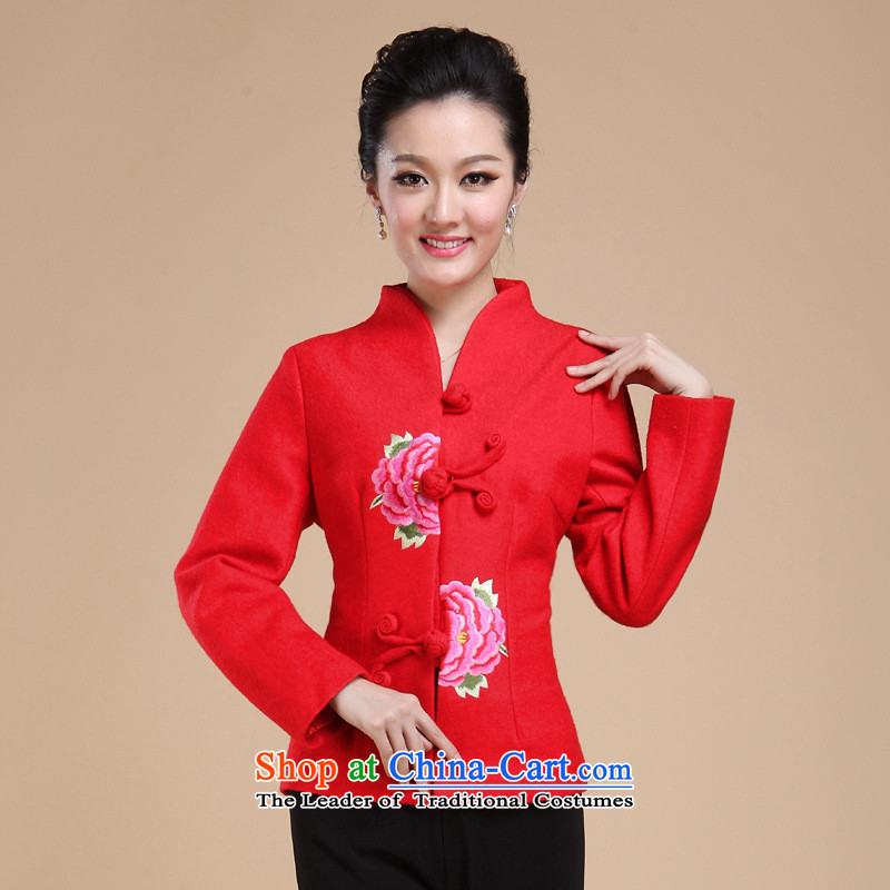 President of autumn and winter new mother coat with gross? Chinese long-sleeved T-shirt and old age are improved in red is embroidered 3XL picture, prices, brand platters! The elections are supplied in the national character of distribution, so action, buy now enjoy more preferential! As soon as possible.
