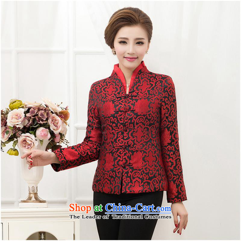 The elderly in the autumn and winter Ms. Tang Dynasty Chinese national wind jacket temperament with middle-aged mother coat ãþòâ cotton coat red stripes , L, the United States and in accordance with the property (meitianyihuan days) , , , shopping on the
