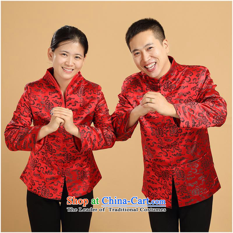 Autumn and winter couples with men and women in the countrysides jacket Chinese taxi tops cotton served older life new men red stripes in the United States and days together 2XL, (meitianyihuan) , , , shopping on the Internet