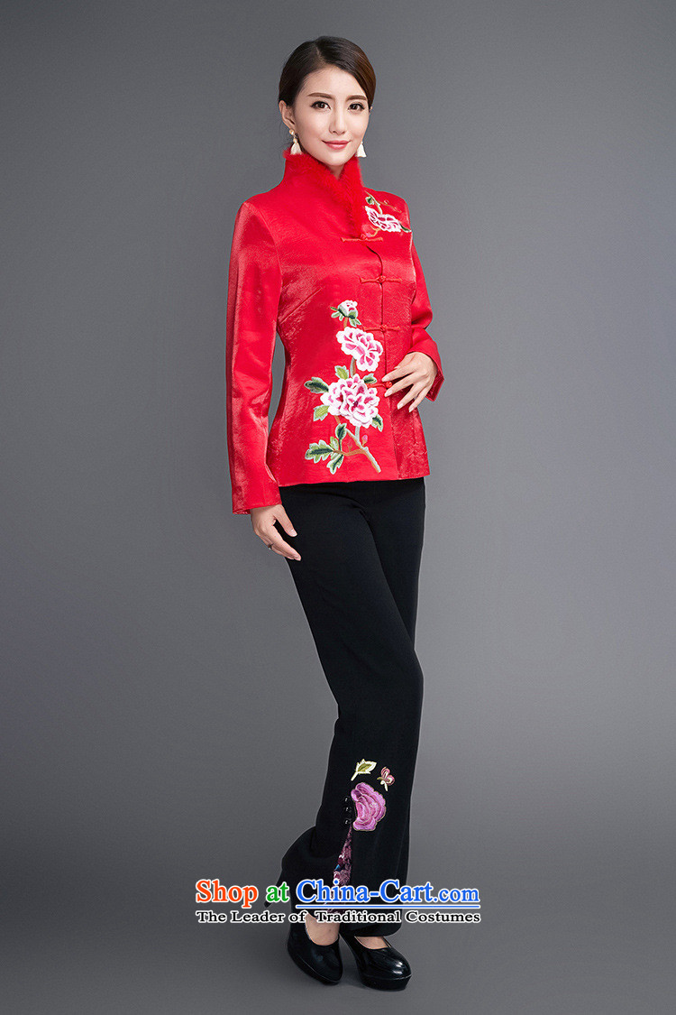 The restaurant at the autumn and winter clothing, replacing the girl Chinese embroidery improved jacket coat shirt rabbit hair for cotton coat thin red cotton XL Photo, prices, brand platters! The elections are supplied in the national character of distribution, so action, buy now enjoy more preferential! As soon as possible.