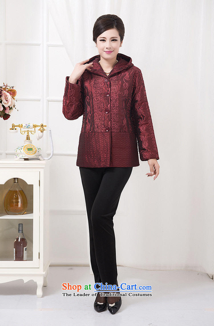 President of autumn and winter coat in older mother Chinese shirt jacket with China wind cotton coat new dark red stripes 4XL Photo, prices, brand platters! The elections are supplied in the national character of distribution, so action, buy now enjoy more preferential! As soon as possible.