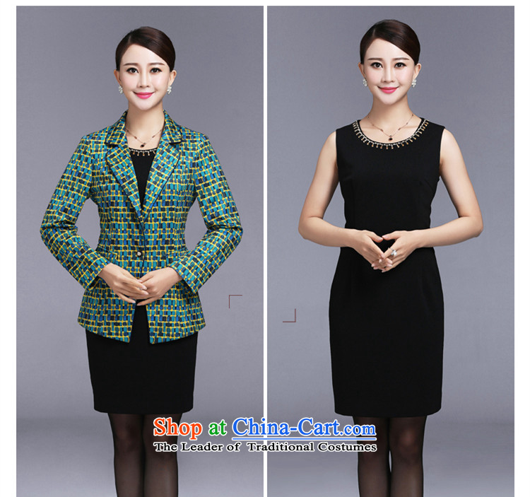 Ya-ting shop 2015 new autumn and winter long-sleeved dresses high-end of the middle-aged mother dresses with two-piece Blue M picture, prices, brand platters! The elections are supplied in the national character of distribution, so action, buy now enjoy more preferential! As soon as possible.