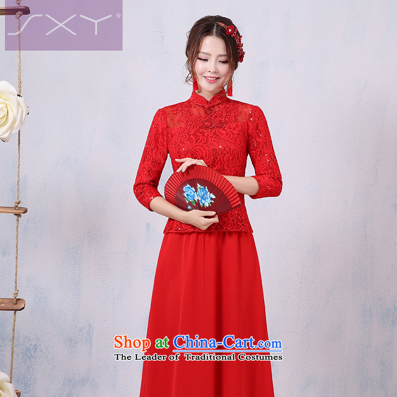 However service new winter 2015 red lace Sau San long marriages banquet dinner dress skirt Girl s, Su Xiang edge , , , shopping on the Internet