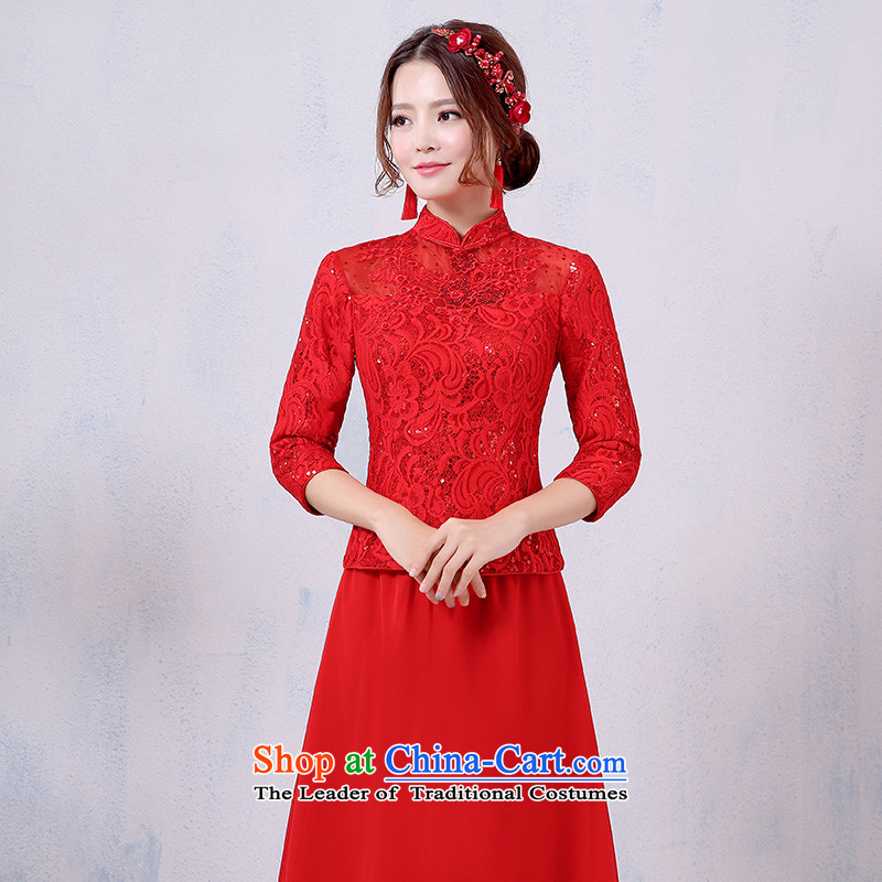 However service new winter 2015 red lace Sau San long marriages banquet dinner dress skirt Girl s, Su Xiang edge , , , shopping on the Internet